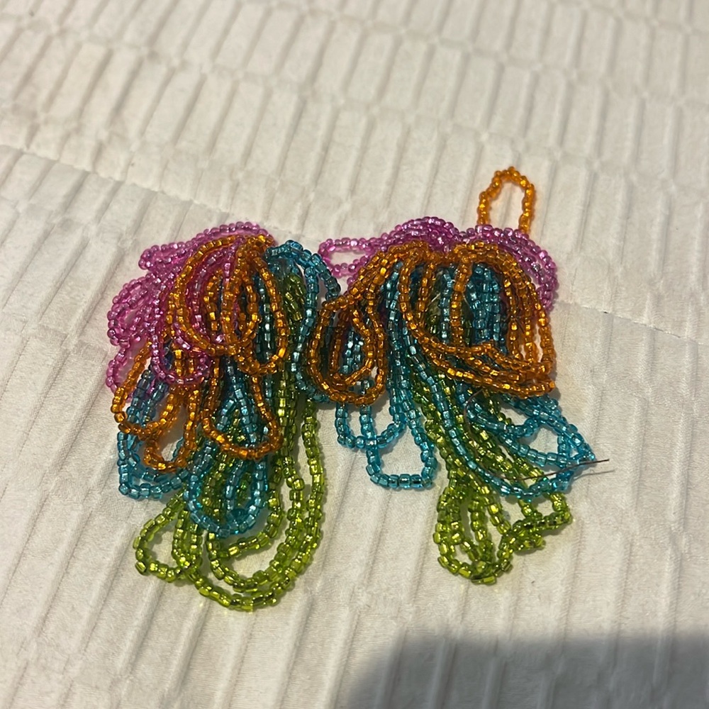 Beaded colorful earrings